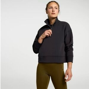 CALIA Women's Soft Scuba Mock Neck 1/4 Zip NWT